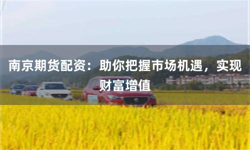 南京期货配资：助你把握市场机遇，实现财富增值